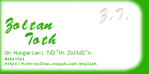 zoltan toth business card
